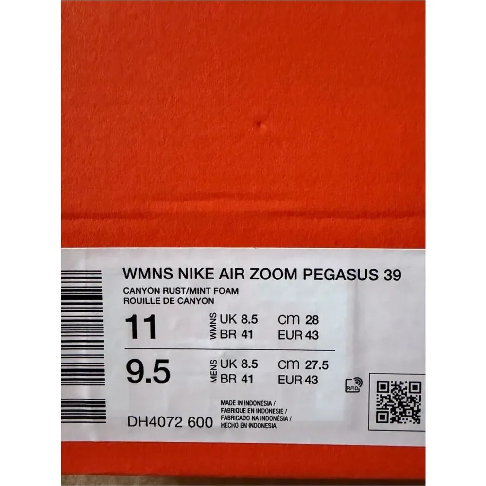 Nike Air Zoom Pegasus 39 Rust Brown DH4072-600 Women’s Size 11